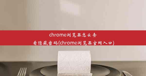 chrome浏览器怎么查看隐藏密码(chrome浏览器官网入口)