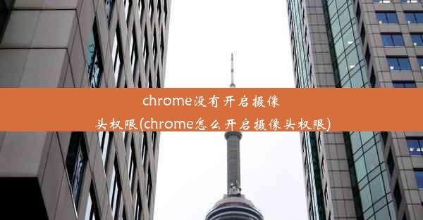 chrome没有开启摄像头权限(chrome怎么开启摄像头权限)