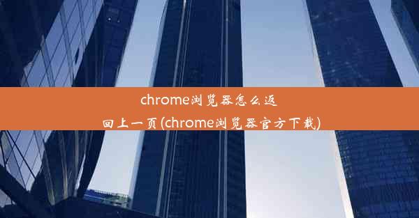 chrome浏览器怎么返回上一页(chrome浏览器官方下载)