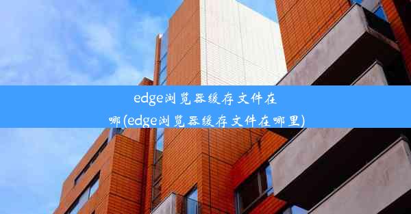 edge浏览器缓存文件在哪(edge浏览器缓存文件在哪里)