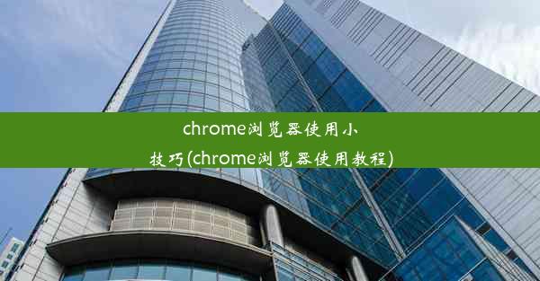 chrome浏览器使用小技巧(chrome浏览器使用教程)