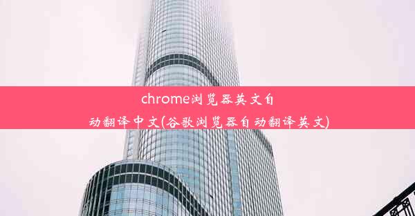 chrome浏览器英文自动翻译中文(谷歌浏览器自动翻译英文)