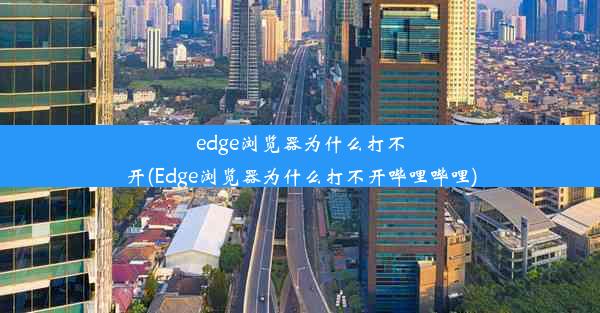 edge浏览器为什么打不开(Edge浏览器为什么打不开哔哩哔哩)