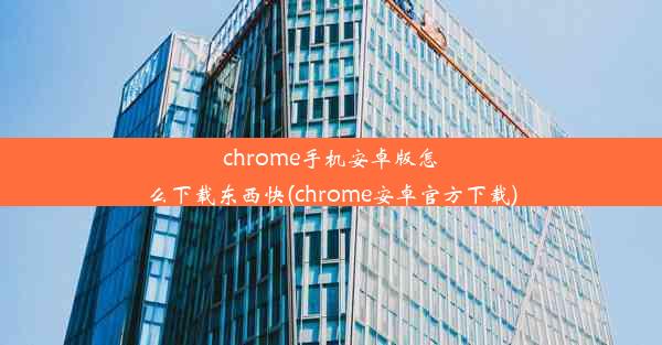 chrome手机安卓版怎么下载东西快(chrome安卓官方下载)