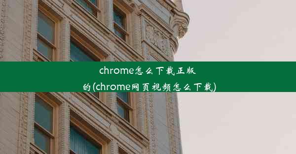 chrome怎么下载正版的(chrome网页视频怎么下载)