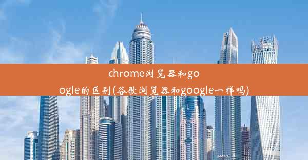 chrome浏览器和google的区别(谷歌浏览器和google一样吗)