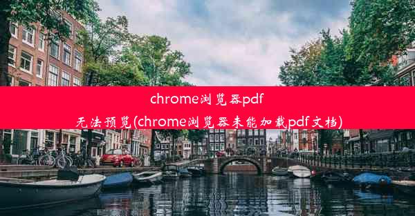 chrome浏览器pdf无法预览(chrome浏览器未能加载pdf文档)