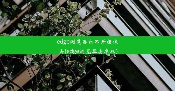 edge浏览器打不开摄像头(edge浏览器安卓版)