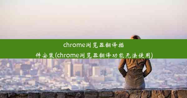 chrome浏览器翻译插件安装(chrome浏览器翻译功能无法使用)