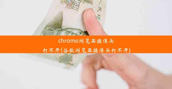 chrome浏览器摄像头打不开(谷歌浏览器摄像头打不开)