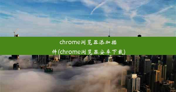 chrome浏览器添加插件(chrome浏览器安卓下载)