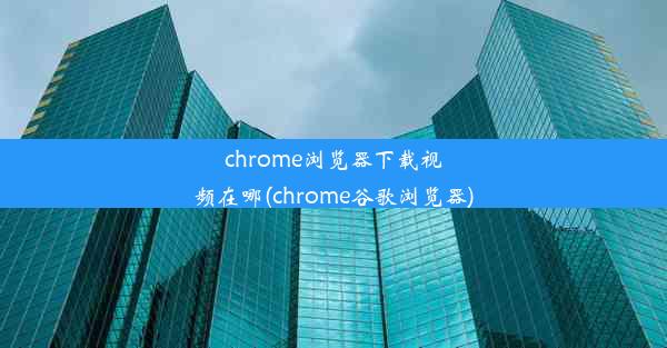 chrome浏览器下载视频在哪(chrome谷歌浏览器)