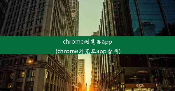 chrome浏览器app(chrome浏览器app官网)