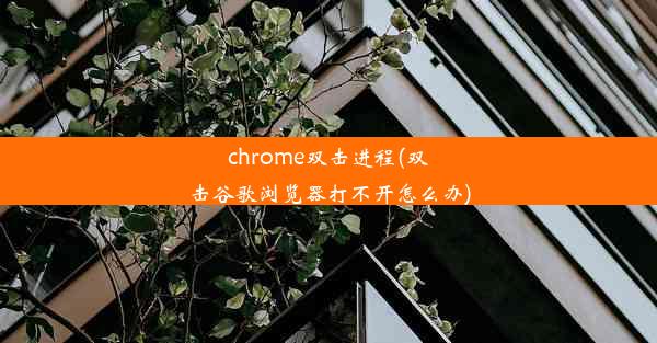 chrome双击进程(双击谷歌浏览器打不开怎么办)