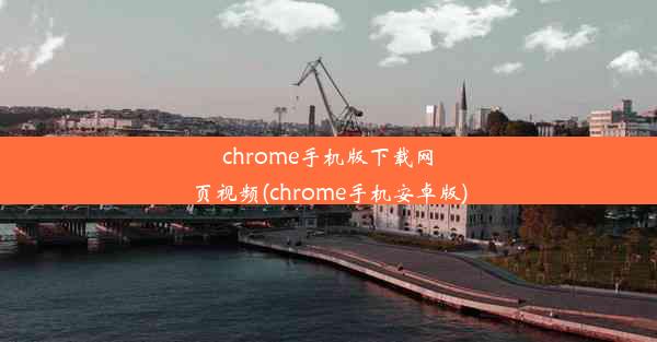 chrome手机版下载网页视频(chrome手机安卓版)