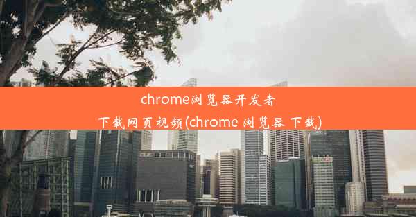 chrome浏览器开发者下载网页视频(chrome 浏览器 下载)