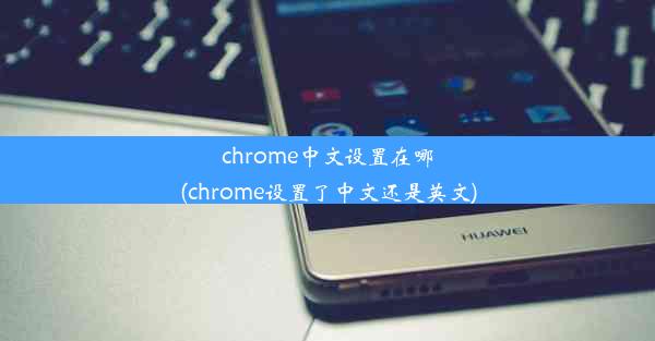 chrome中文设置在哪(chrome设置了中文还是英文)