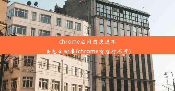 chrome应用商店进不去怎么回事(chrome商店打不开)