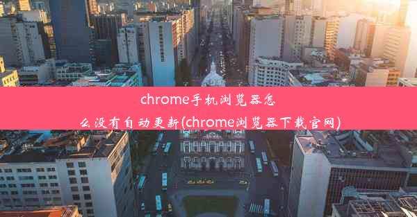 chrome手机浏览器怎么没有自动更新(chrome浏览器下载官网)