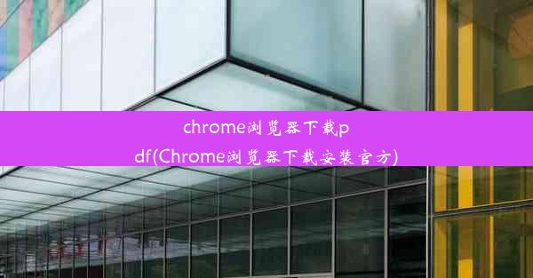 chrome浏览器下载pdf(Chrome浏览器下载安装官方)