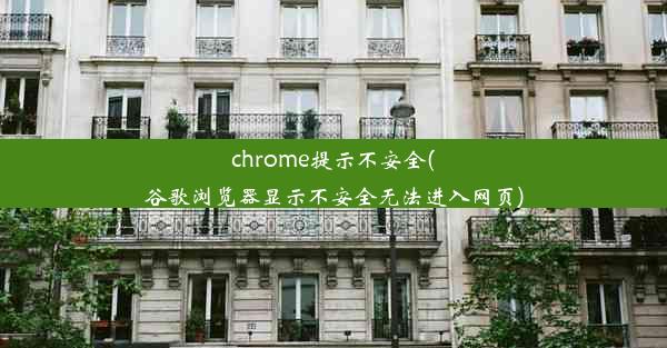 chrome提示不安全(谷歌浏览器显示不安全无法进入网页)