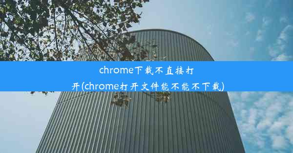 chrome下载不直接打开(chrome打开文件能不能不下载)