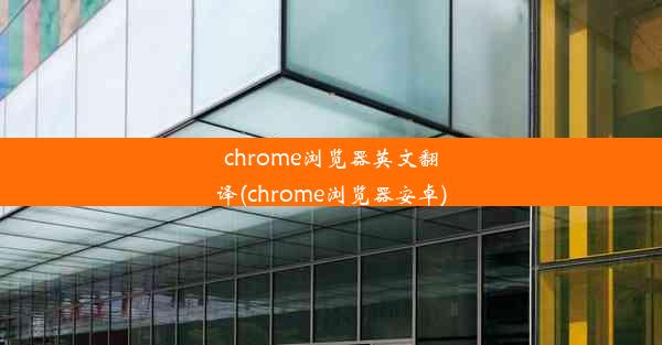 chrome浏览器英文翻译(chrome浏览器安卓)