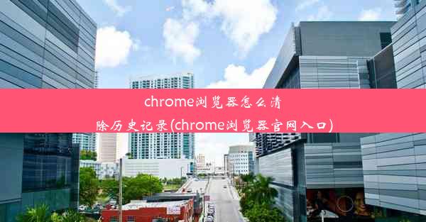 chrome浏览器怎么清除历史记录(chrome浏览器官网入口)