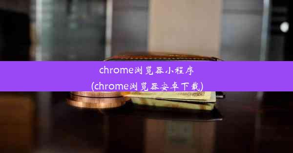 chrome浏览器小程序(chrome浏览器安卓下载)