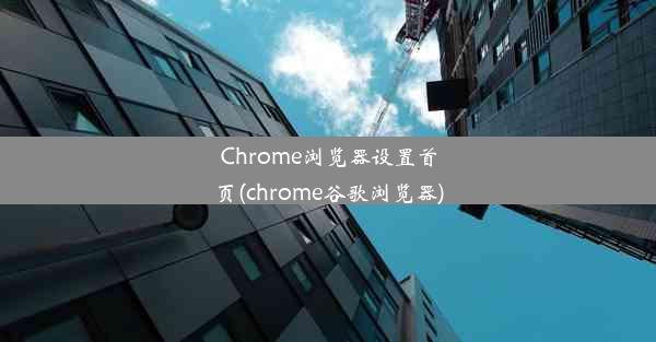 Chrome浏览器设置首页(chrome谷歌浏览器)