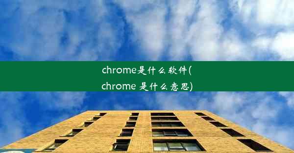 chrome是什么软件(chrome 是什么意思)