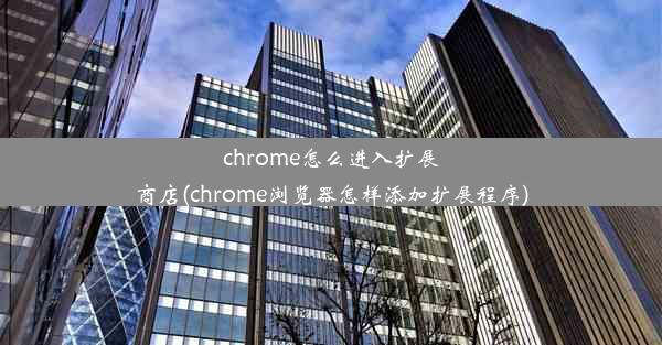 chrome怎么进入扩展商店(chrome浏览器怎样添加扩展程序)