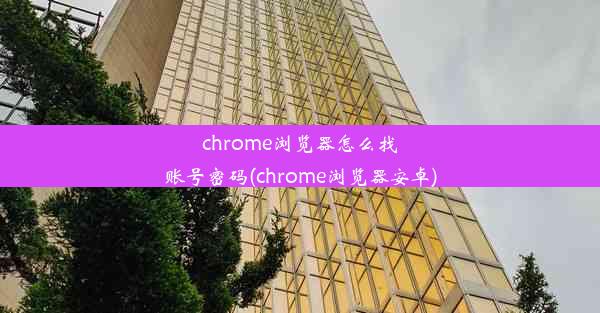 chrome浏览器怎么找账号密码(chrome浏览器安卓)