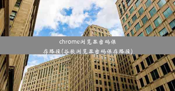 chrome浏览器密码保存路径(谷歌浏览器密码保存路径)