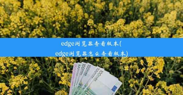 edge浏览器查看版本(edge浏览器怎么查看版本)