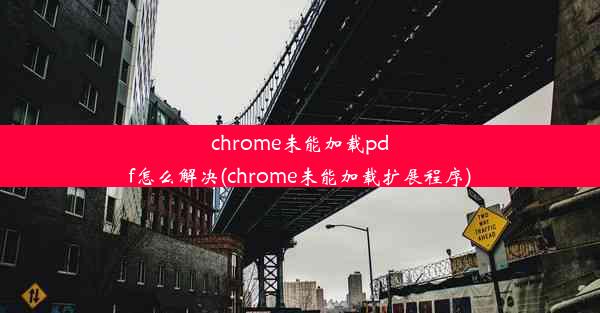 chrome未能加载pdf怎么解决(chrome未能加载扩展程序)