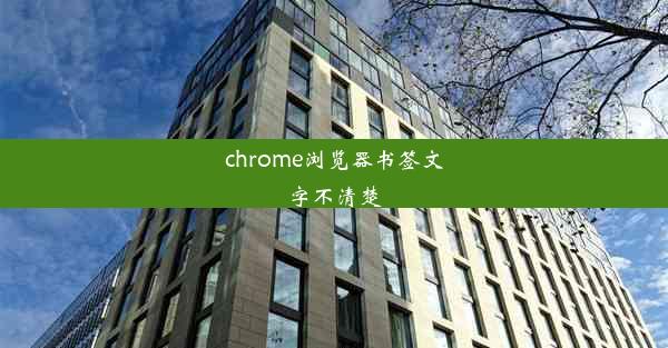 chrome浏览器书签文字不清楚