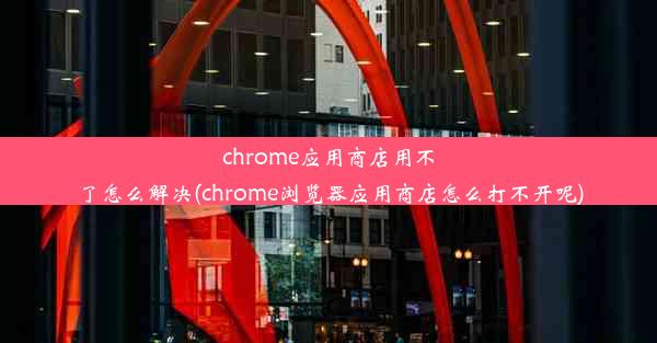 chrome应用商店用不了怎么解决(chrome浏览器应用商店怎么打不开呢)