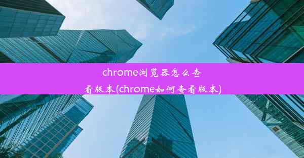 chrome浏览器怎么查看版本(chrome如何查看版本)