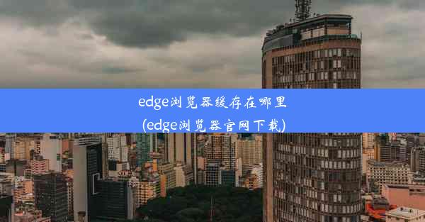 edge浏览器缓存在哪里(edge浏览器官网下载)