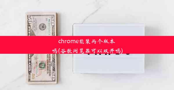 chrome能装两个版本吗(谷歌浏览器可以双开吗)