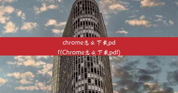 chrome怎么下载pdf(Chrome怎么下载pdf)