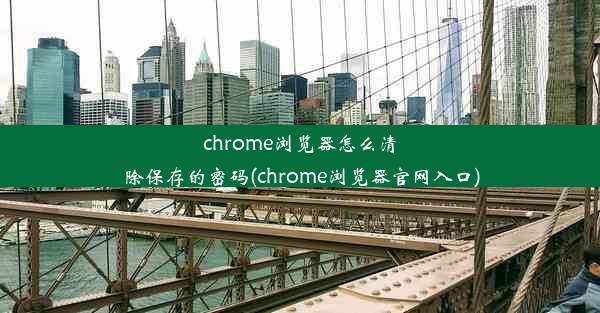 chrome浏览器怎么清除保存的密码(chrome浏览器官网入口)