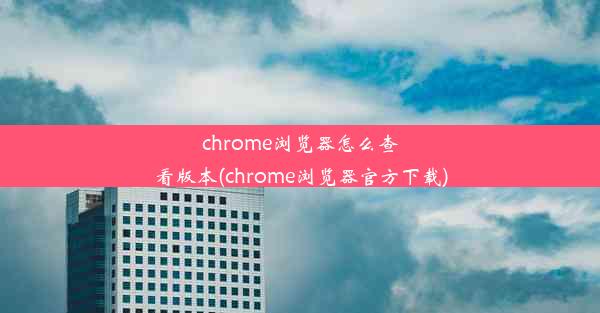 chrome浏览器怎么查看版本(chrome浏览器官方下载)