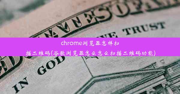 chrome浏览器怎样扫描二维码(谷歌浏览器怎么怎么扫描二维码功能)