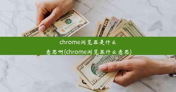 chrome浏览器是什么意思啊(chrome浏览器什么意思)