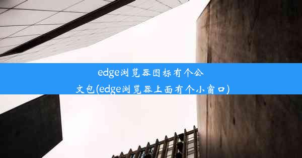 edge浏览器图标有个公文包(edge浏览器上面有个小窗口)