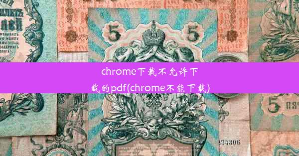 chrome下载不允许下载的pdf(chrome不能下载)