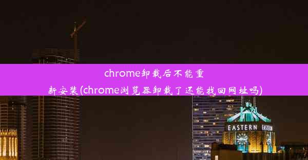 chrome卸载后不能重新安装(chrome浏览器卸载了还能找回网址吗)