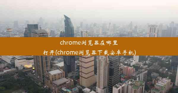 chrome浏览器在哪里打开(chrome浏览器下载安卓手机)